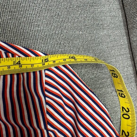 Cabi Women Stripes Blouse Small Red Blue White Long Sleeve Resortwear Valentines - Picture 8 of 13